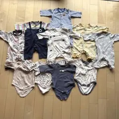 【70サイズ】ベビー服　10着セット(長袖肌着・長袖ロンパース)