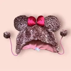 ディズニー ミニー ファンキャップ ヒョウ柄 ピンク