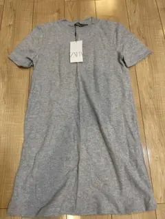 【新品】ZARA ニットワンピース グレー