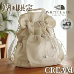 韓国限定 ノースフェイス ボニーパック M クリーム 3WAY 巾着 バッグ