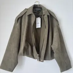 【新品】ZARA 今期 スエード ジャケット S