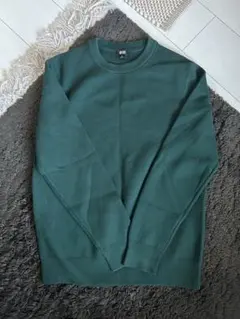 ウォッシャブルミラノリブクルーネックセーター グリーン