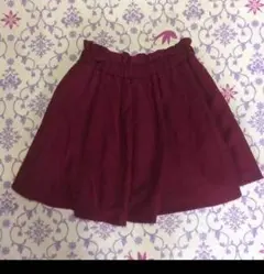 スカート ワインレッド