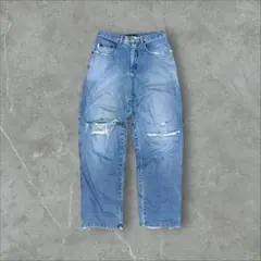 【Timberland】 damage wide denim 32