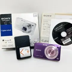 液晶不良 動作○ SONY デジカメ サイバーショット DSC-WX5 パープル