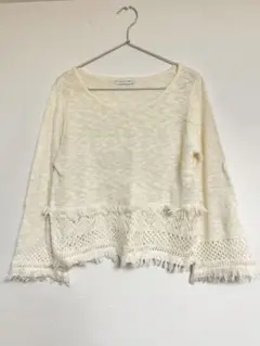 【E hyphen world gallery】 ニット 長袖 セーター 編み春