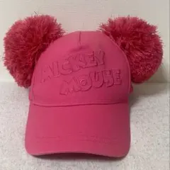 ミッキーマウス ポンポン付きキャップ