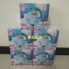 Desktop Cute フィギュア　猫耳Tシャツ　初音ミク 5個セット