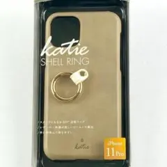 新品 iPhone 11Pro リング付 シェルケース 保護 高級 ベージュ