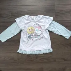 アンパンマン 長袖カットソー 100cm ピンク色 フリル付き