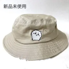 新品未使用 ちいかわ　バケットハット ベージュ　刺繍　ロゴ　帽子　56-58のサムネイル
