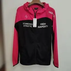 【未使用品】soleildor フード付きトレーニングジャケット 男性 L 赤黒