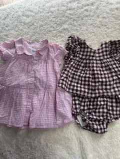 GAP baby ギンガムチェック ワンピースとロンパースセット