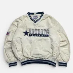 90s STARTER NFL カウボーイズ ナイロンプルオーバー ホワイト