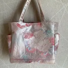 帯リメイクトートバッグ ＊サイドポケット付