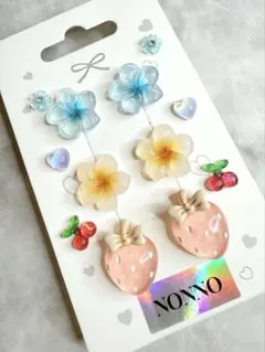 ハンドメイドハイビスカスピアス6セット✨