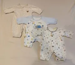 ロンパース・カバーオール 50～60cm 3点セット長袖