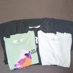 H&M Tシャツ2枚ワンピース1枚の3点セット　サイズ：120　女の子　子供服