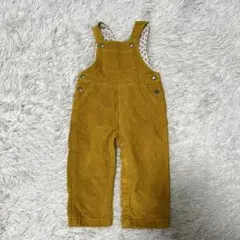 プチバトー　イエロー コーデュロイ オーバーオール 12m/74cm