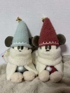 2025ディズニークリスマス リルリンリン ぬいぐるみバッジ2点セット