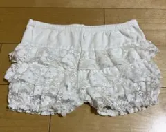 レース オーバーパンツ ドロワーズ ホワイト 120cm