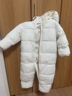 ホワイト フード付きアウター 80