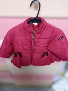 petit main 赤 中綿コート 80