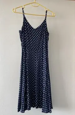 GAP ネイビー ドット柄 キャミワンピース