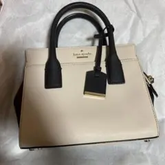 kate spade ハンドバッグ アイボリー/ブラック　バイカラー