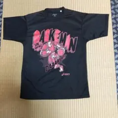 asics バスケットボール Tシャツ 黒 (バスケまん) Sサイズ