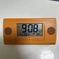 RHYTHM デジタル置時計 オレンジ