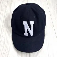 Nロゴ ウール調 ベースボールキャップ ブラック　ノースフェイス