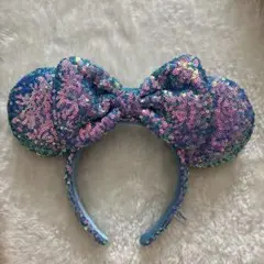 ミッキーマウス型スパンコールカチューシャ