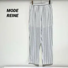 モードレーヌ　レディース　ワイドパンツ　総ゴム　ストライプ