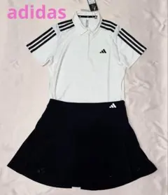 新品 アディダスゴルフ モックネックシャツ パンチングフレアスカート