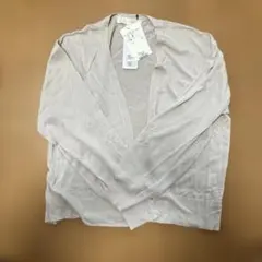 grove レディースMカーディガン　冷感接触　グレージュ　タグ付き新品未使用品