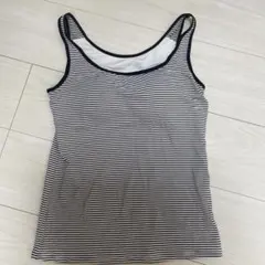 UNIQLOユニクロ エアリズム タンクトップ M ネイビー×ホワイト ボーダー