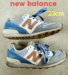 ニューバランス WR996DBL スニーカー レディース　23cm　紐差し替え中