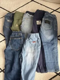 キッズ服 秋冬向けパンツ 110cm 7点セット