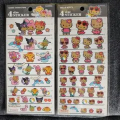 2枚セット！正規品 ハローキティ 日焼けキティ サンリオ ステッカー 4シート