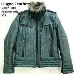 Liugoo Leathers 馬革 レザージャケット ダウンジャケット y2kのサムネイル