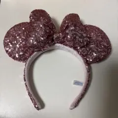 ディズニー　ランド　シー　カチューシャ　スパンコール　ピンク