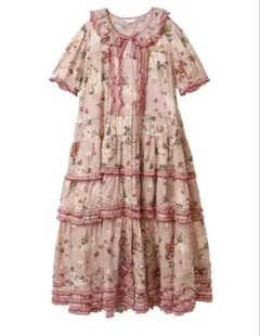 美品✨希少✨ピンクハウス　花柄ロングワンピース　リボン　ピンタック　パフスリーブ 2025年最新】ピンクハウス ワンピースの人気アイテム - メルカリ