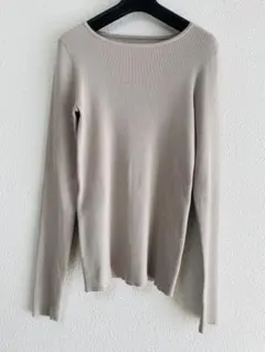 Spick & Span ベージュ リブニット 長袖