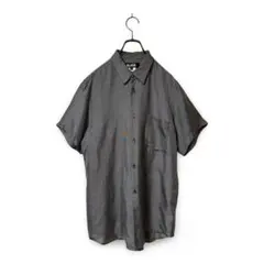 日本製 Lブラックコムデギャルソン グレンチェック 半袖シャツ　グレンチェックのサムネイル