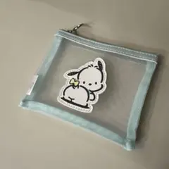 ポチャッコ サンリオ メッシュポーチ Bleu Bleuet