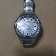 CASIO 電波ソーラー腕時計 シルバー