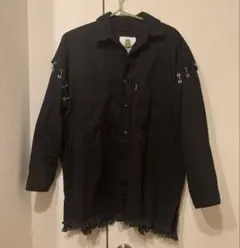 RASVOA シャツ ジャケット パンク ブラック ビッグサイズ オーバーサイズ