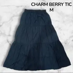 【美品】 CHARM BERRY TIC ロング スカート M ブラック I20のサムネイル