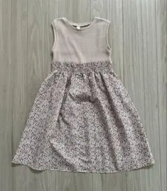 【apres les cours】ワッフル×花柄ドッキングワンピース⭐︎120